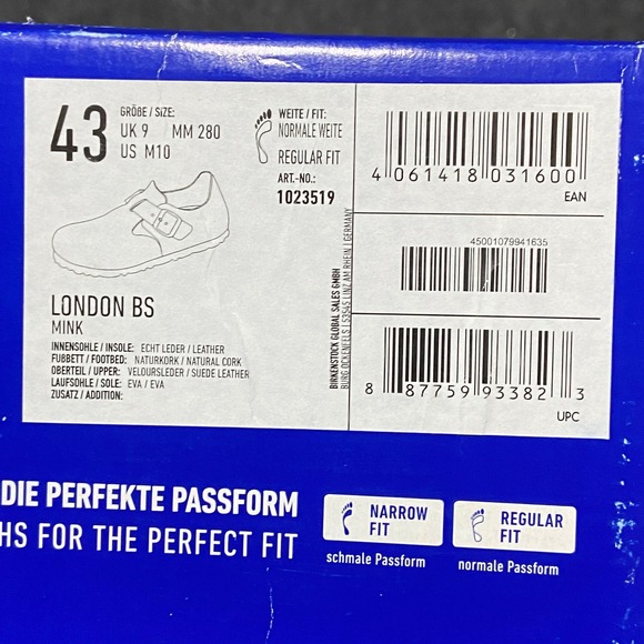 Birkenstock London BS Mink Suede Leather Clog Shoes Men US 10 UK 9 EU 43 Regular - Picture 8 of 9